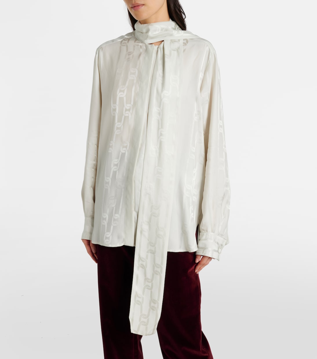 Schluppenbluse aus Satin | Tod's