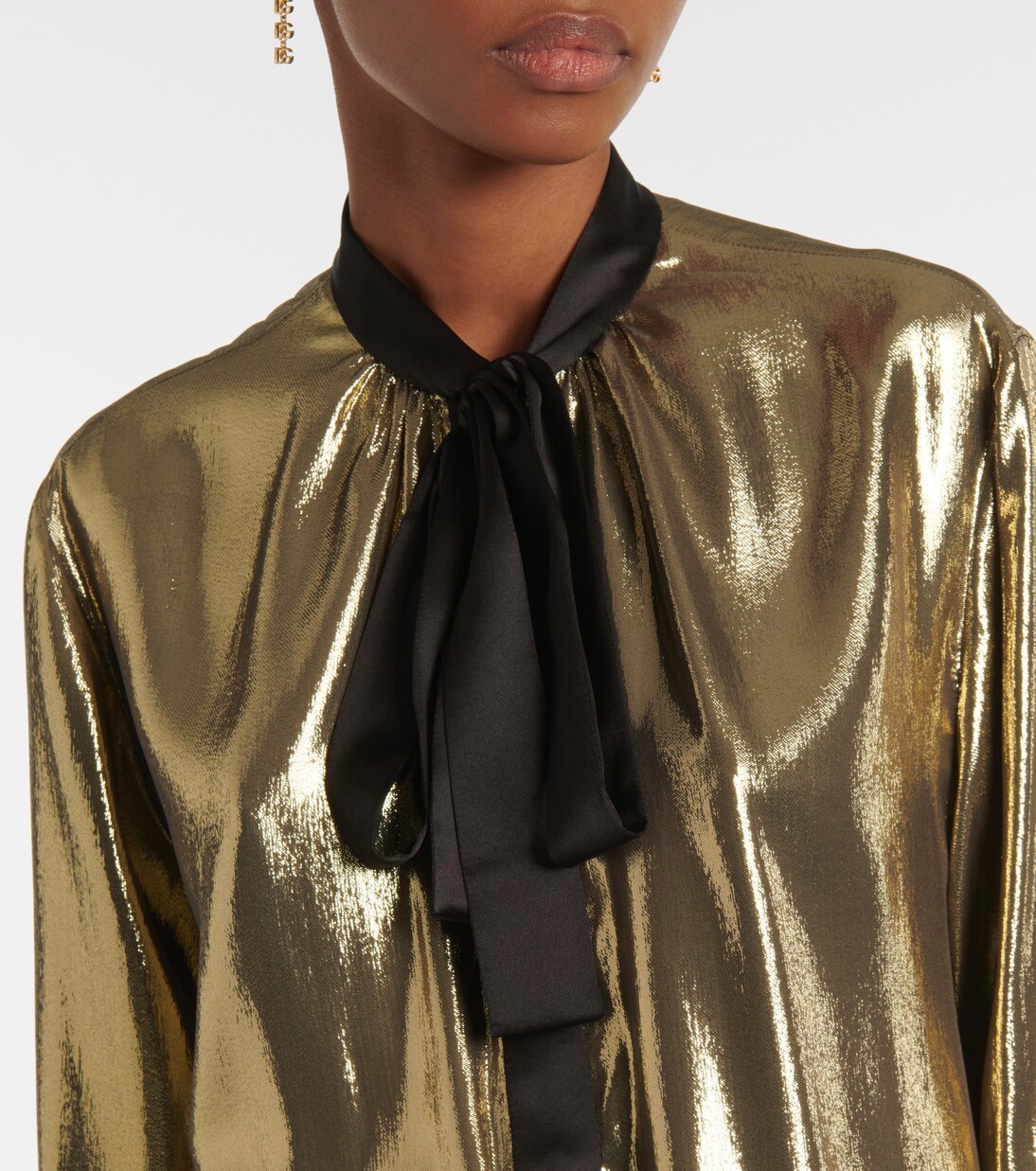 Blusa in misto seta con lamé  | Dolce&Gabbana