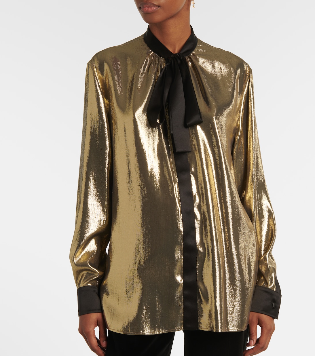 Blusa in misto seta con lamé  | Dolce&Gabbana