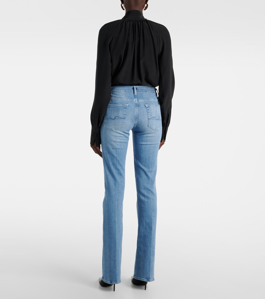 Jeans flared de tiro medio | 7 For All Mankind