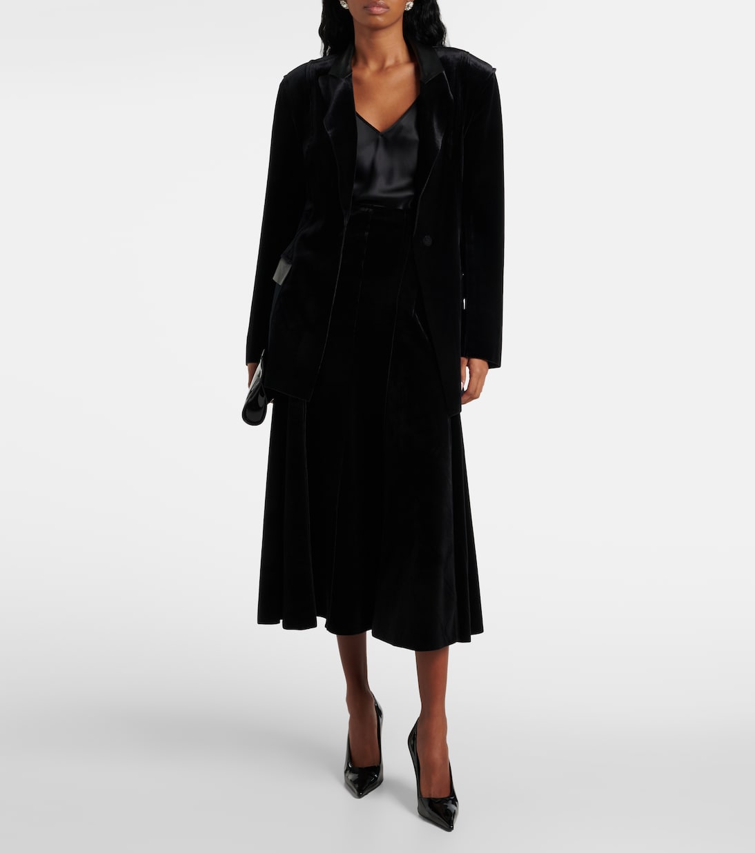 Midirock Grace aus Samt | Norma Kamali