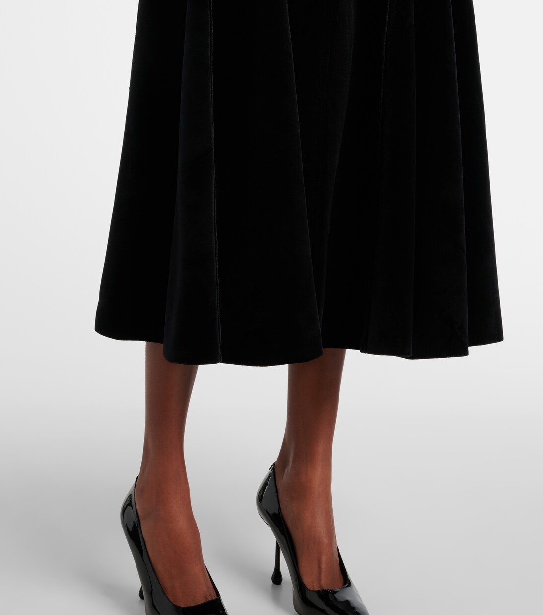 Midirock Grace aus Samt | Norma Kamali