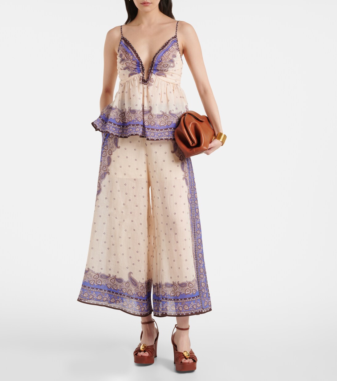 Maxine paisley ramie culottes | Zimmermann