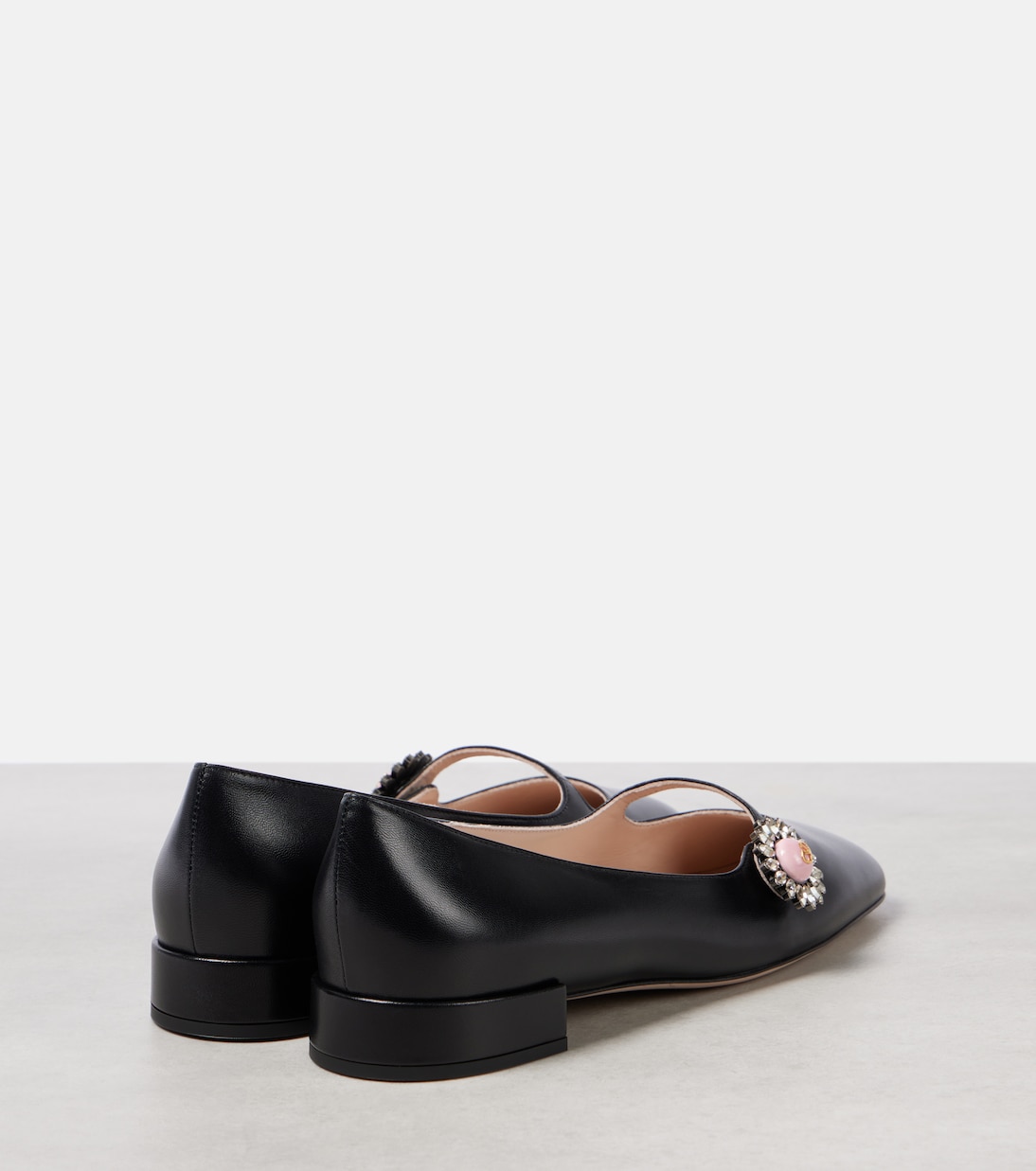 Verzierte Mary-Jane-Ballerinas Preshoes aus Leder  | Valentino Garavani