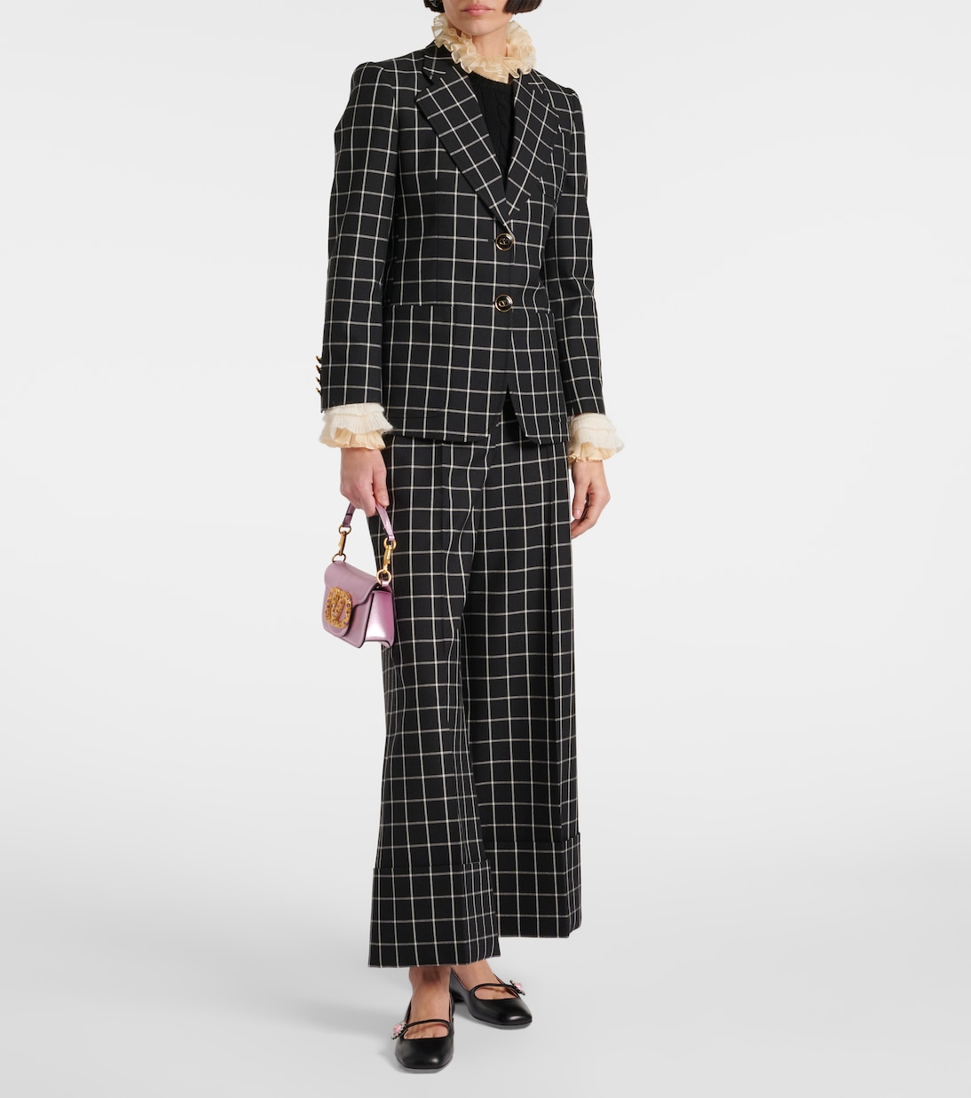 Verzierte Mary-Jane-Ballerinas Preshoes aus Leder  | Valentino Garavani