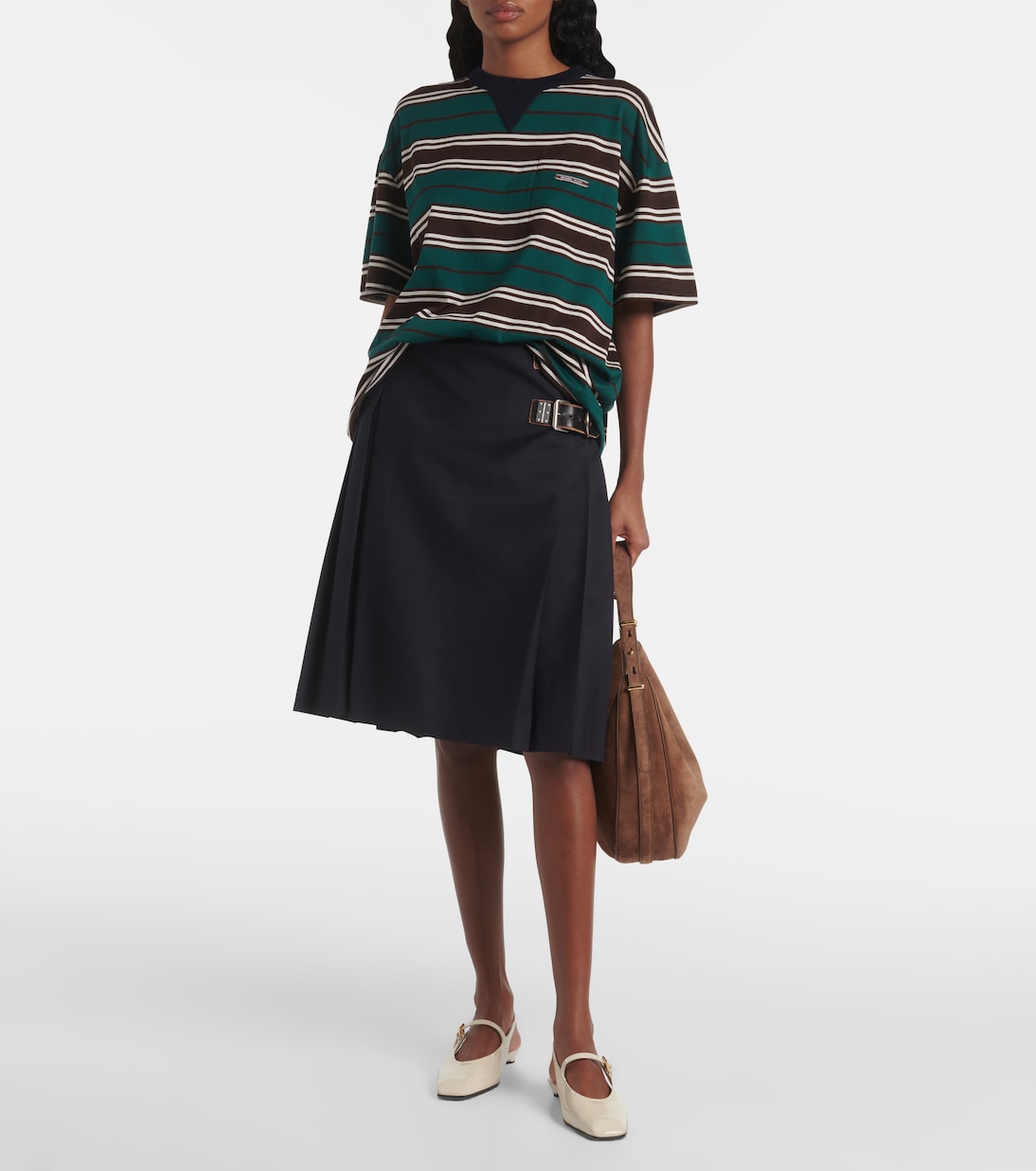 Ballerine slingback in vernice | Prada