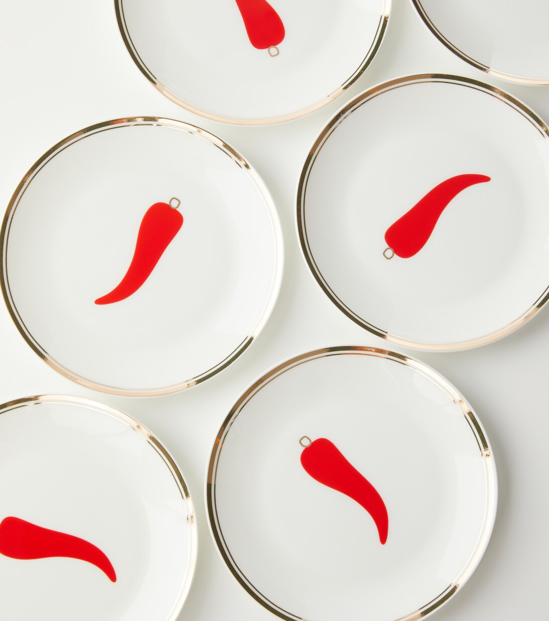 Chilli Pepper set of 6 bread plates | Bitossi