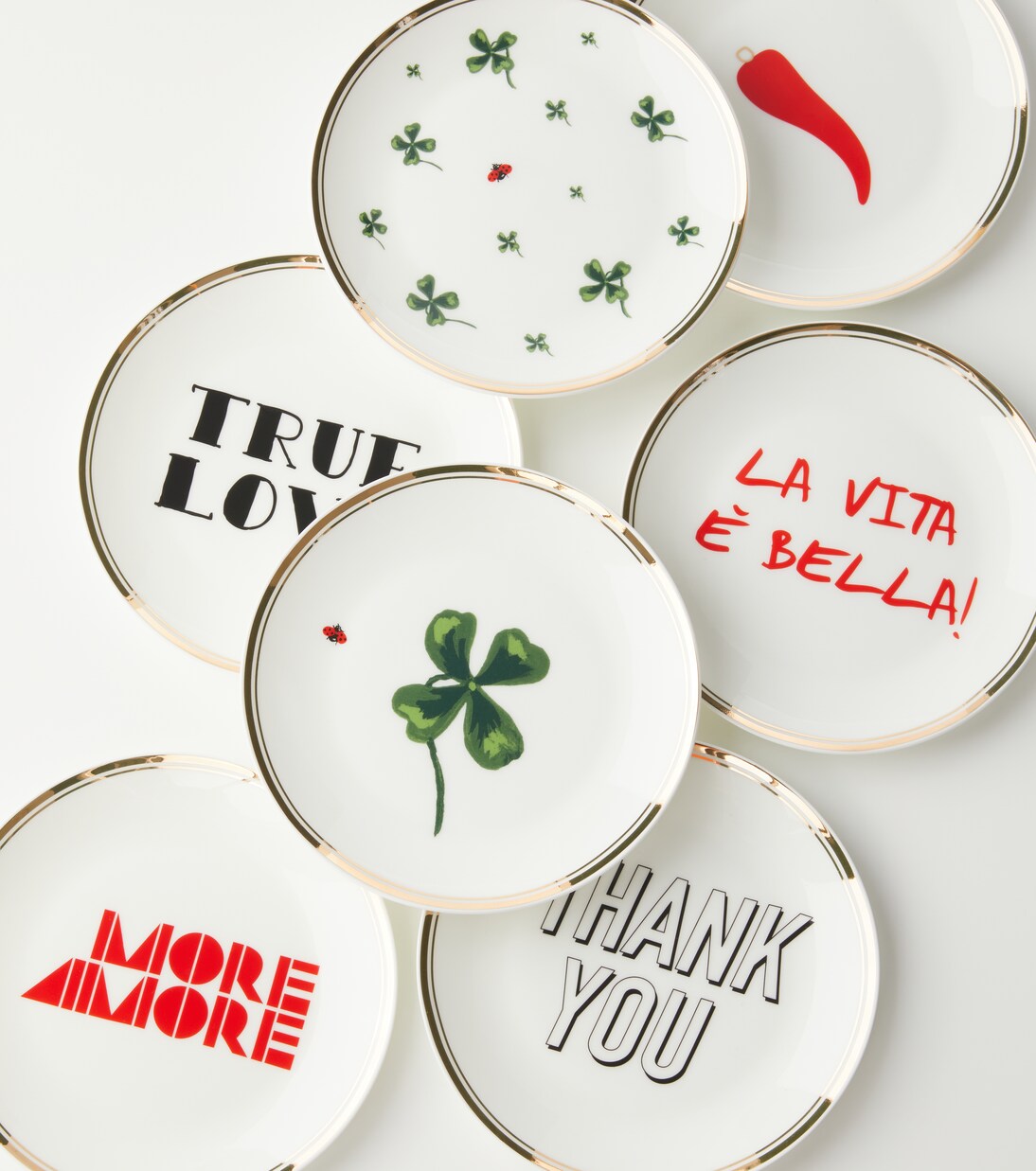 Chilli Pepper set of 6 bread plates | Bitossi