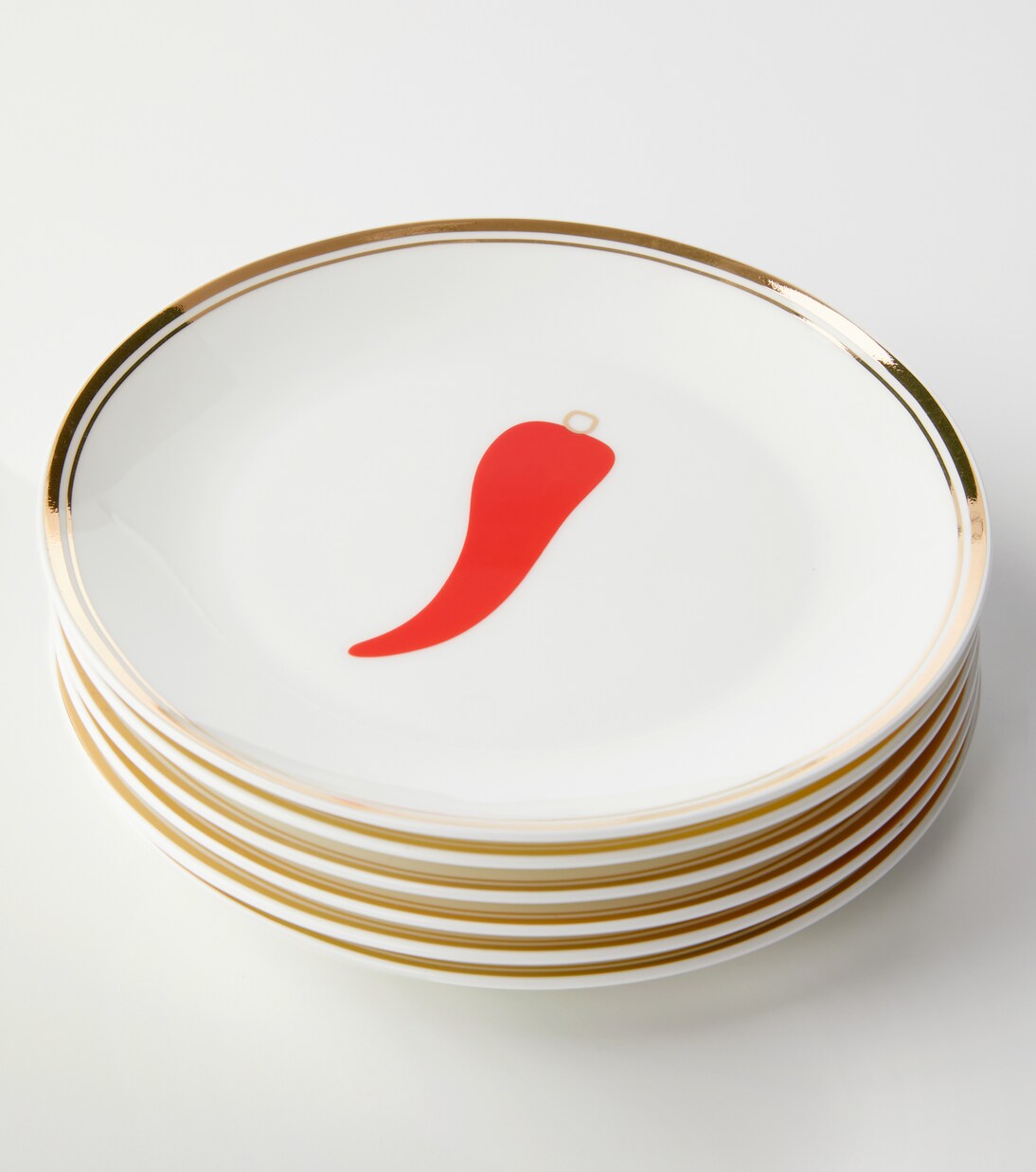 Chilli Pepper set of 6 bread plates | Bitossi