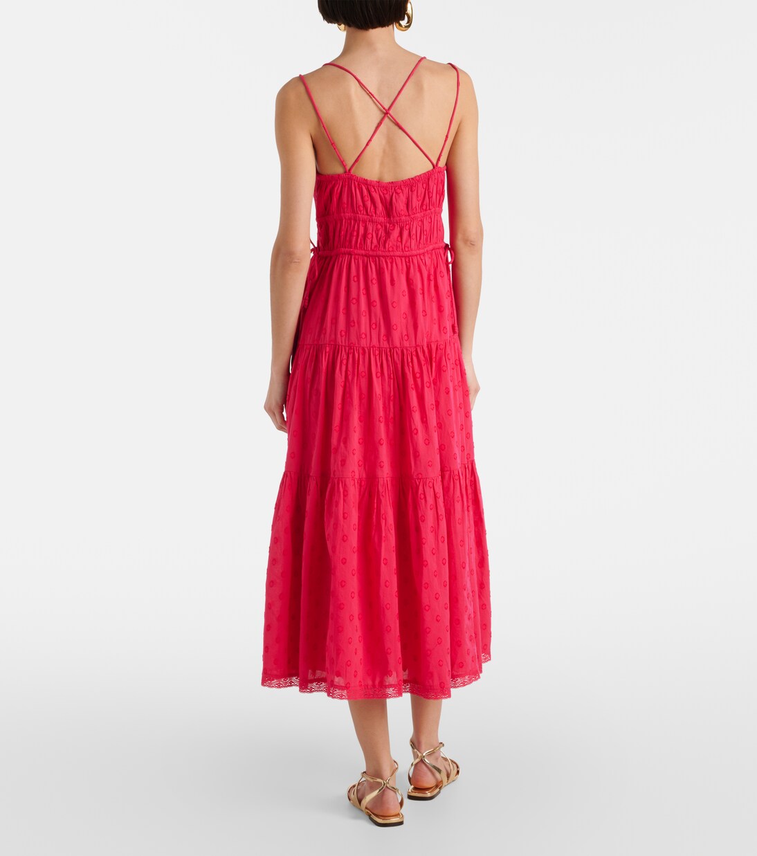 Robe midi Freya en coton à pois | Ulla Johnson