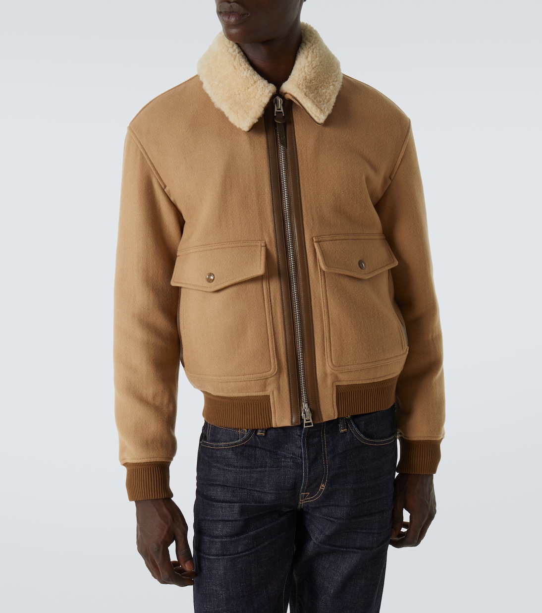 Shearling-trimmed virgin wool blouson | Tom Ford