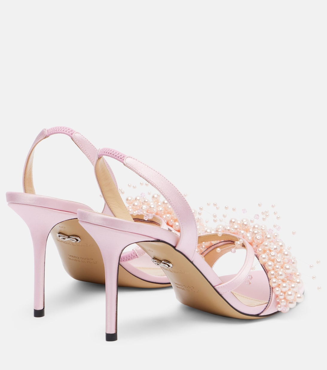 Floating Pearl 85 satin sandals | Mach & Mach