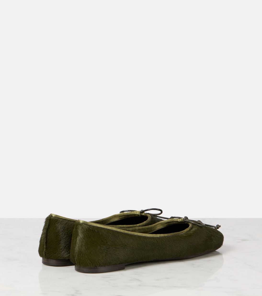 Charlotte calf hair ballet flats | Khaite