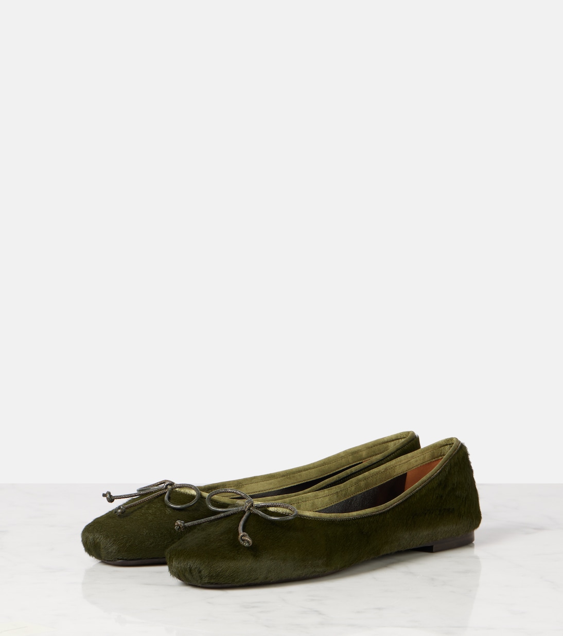 Charlotte calf hair ballet flats | Khaite