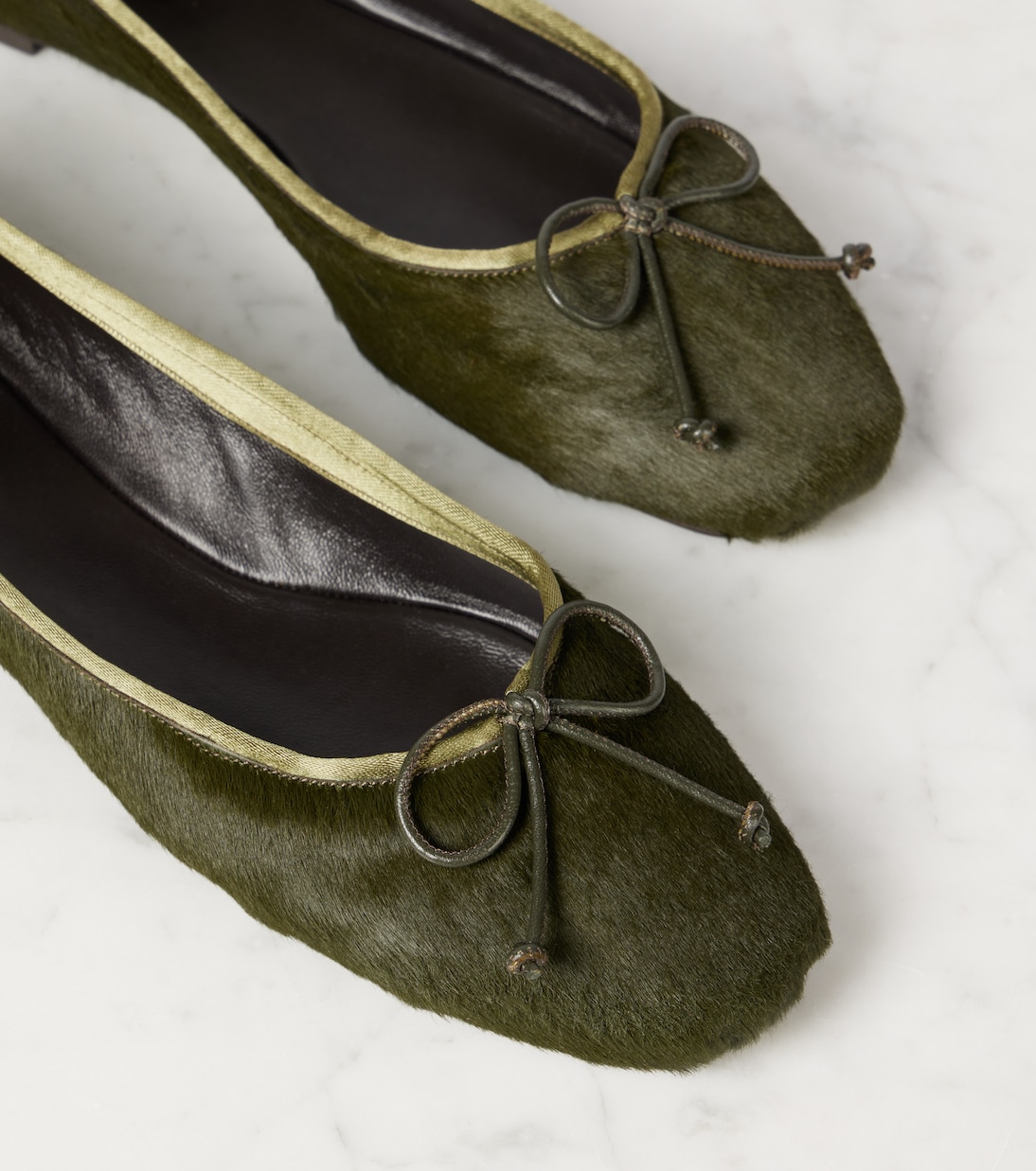 Charlotte calf hair ballet flats | Khaite
