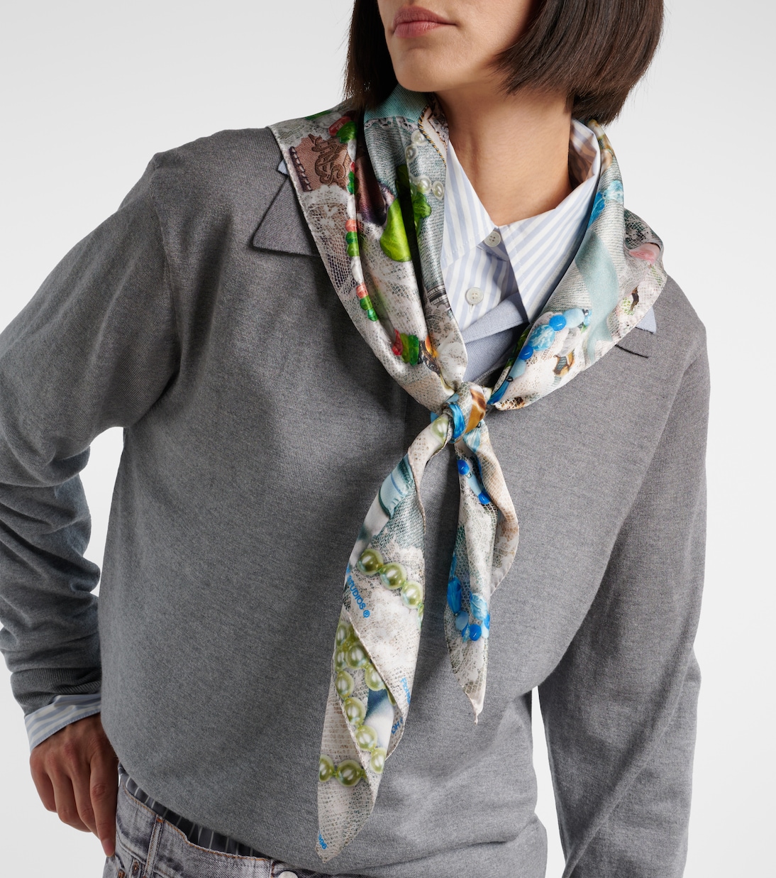 Printed silk scarf | Acne Studios