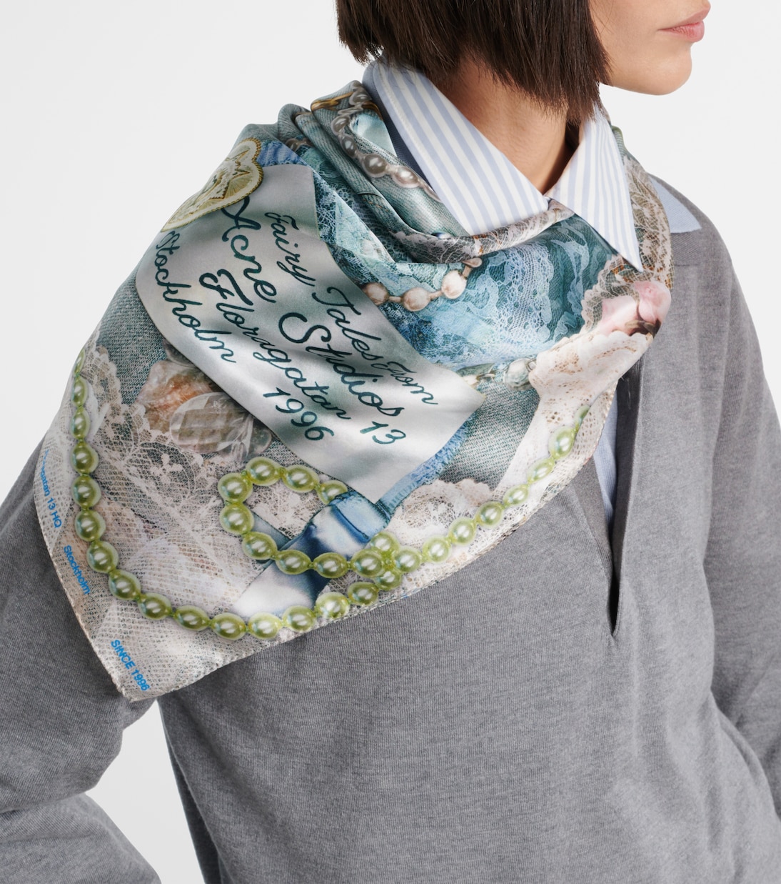 Printed silk scarf | Acne Studios