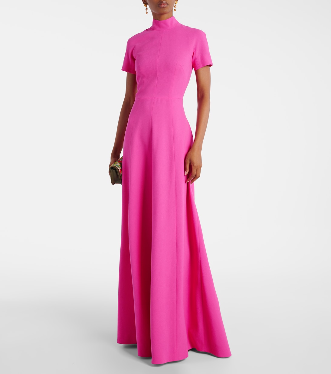 Robe longue Malinda en crêpe de laine | Emilia Wickstead