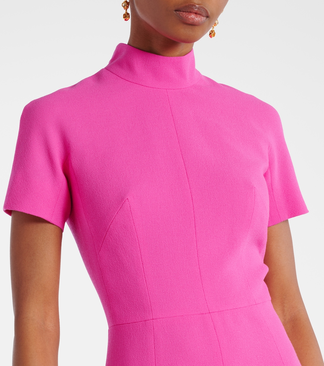 Robe longue Malinda en crêpe de laine | Emilia Wickstead