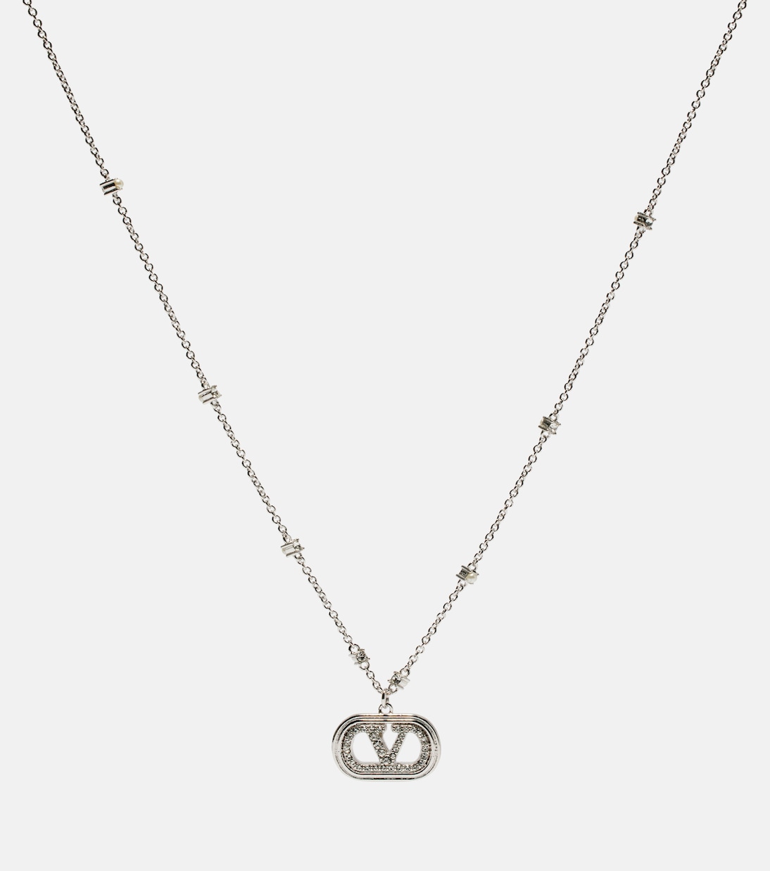 Halskette Ovalette VLogo mit Kristallen | Valentino