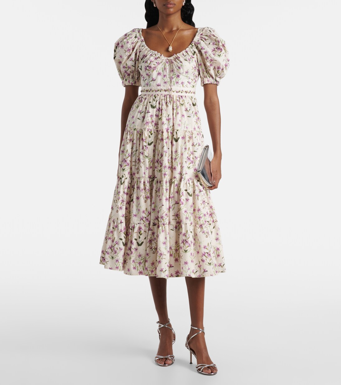 Palmera tiered cotton maxi dress | Agua by Agua Bendita