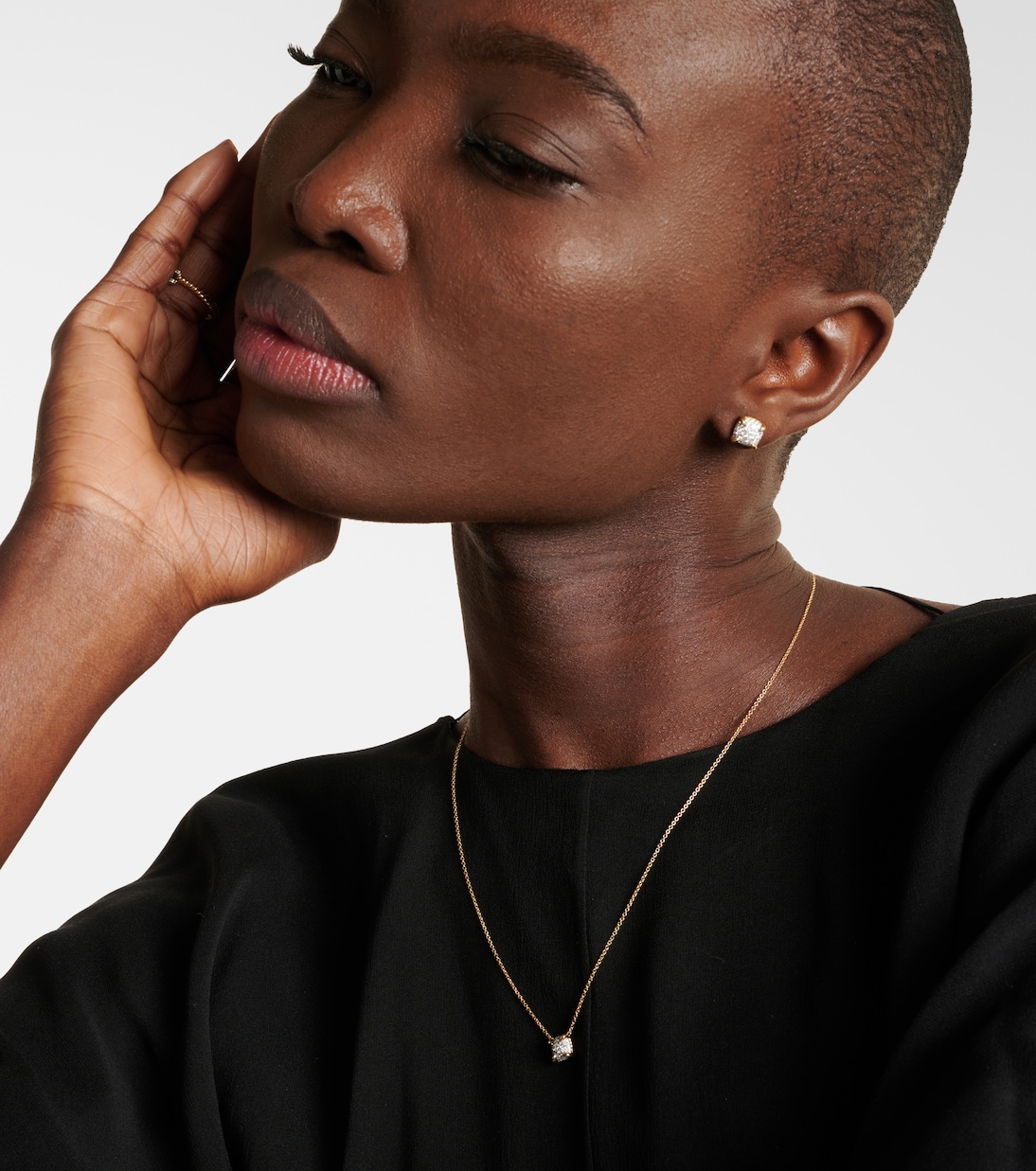 Petite Chatelaine® 18kt gold necklace with diamonds | David Yurman