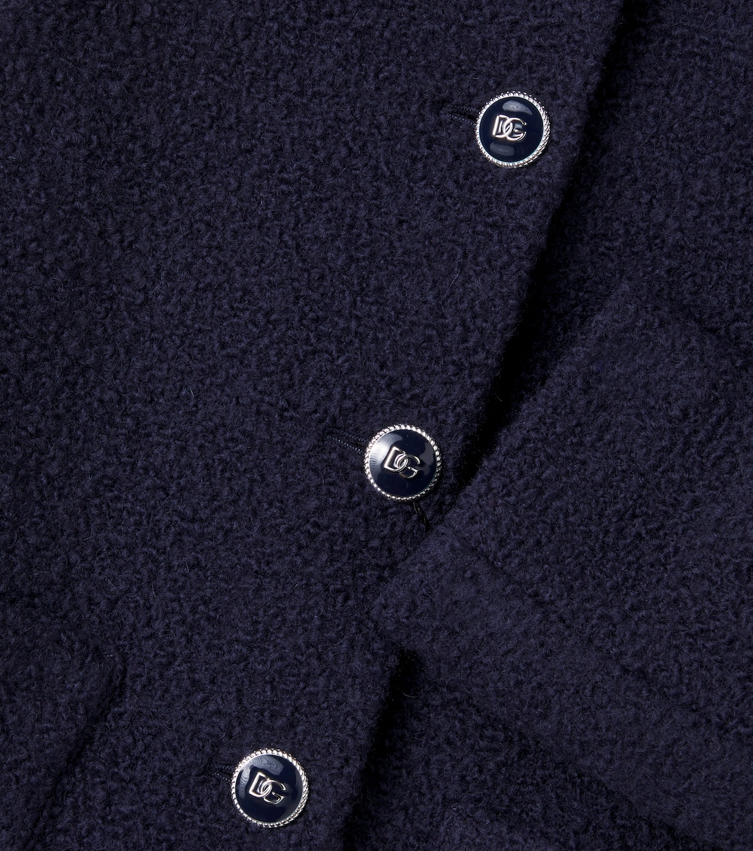 DG wool-blend bouclé coat | Dolce&Gabbana Kids
