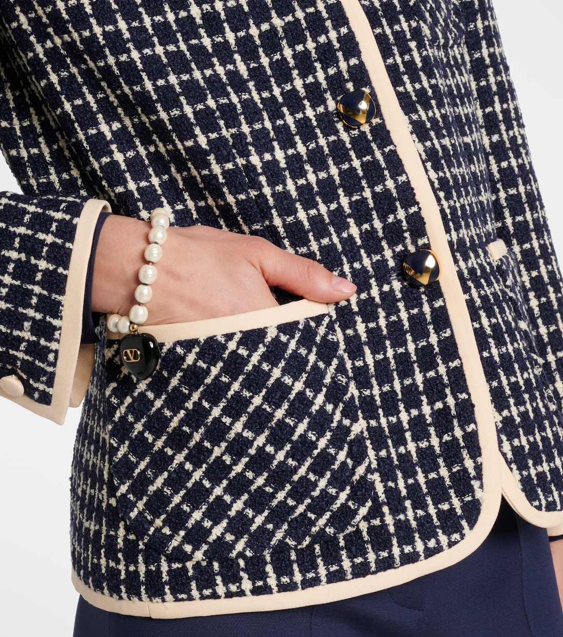 Wool and cotton-blend bouclé jacket | Valentino