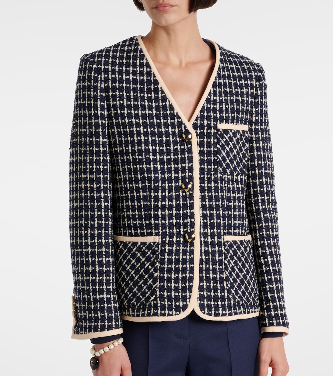 Wool and cotton-blend bouclé jacket | Valentino