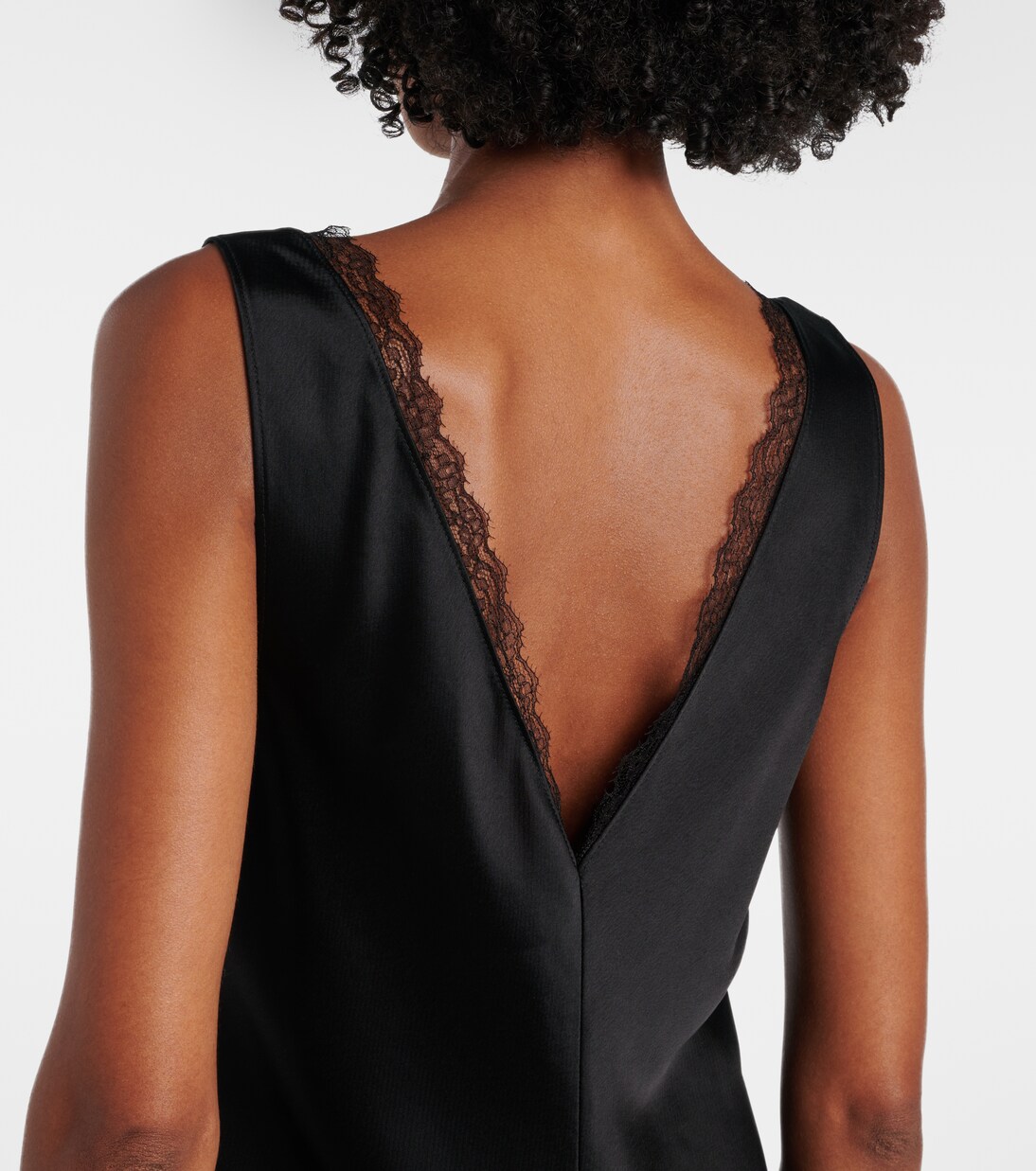 Robe Barb en satin et dentelle | Leset