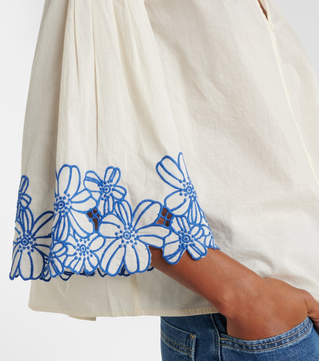 Bestickte Bluse Blake aus Baumwolle | Velvet