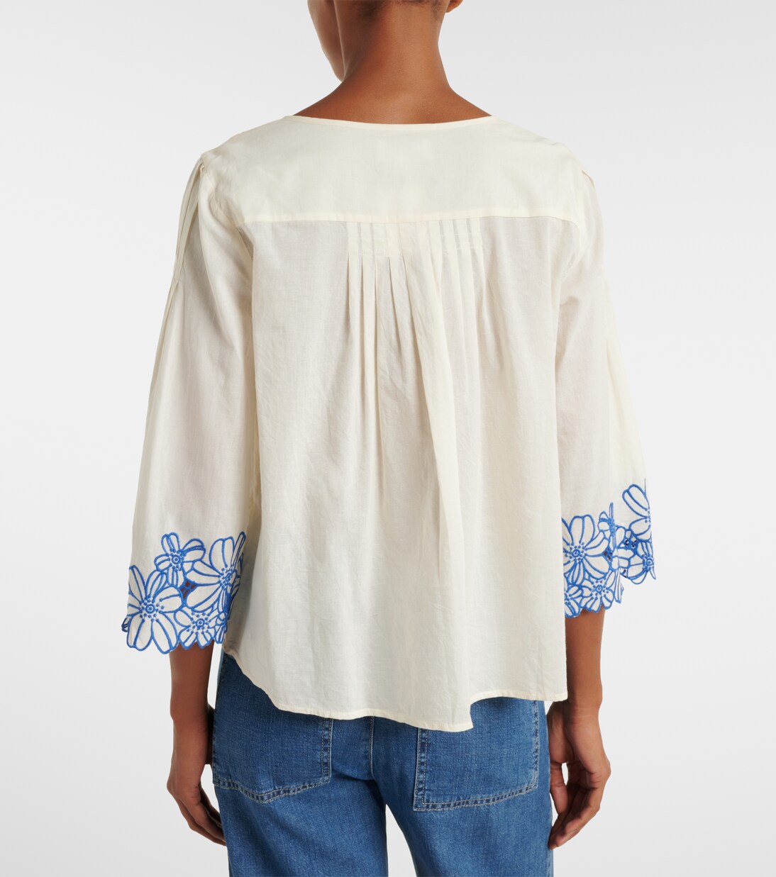 Bestickte Bluse Blake aus Baumwolle | Velvet