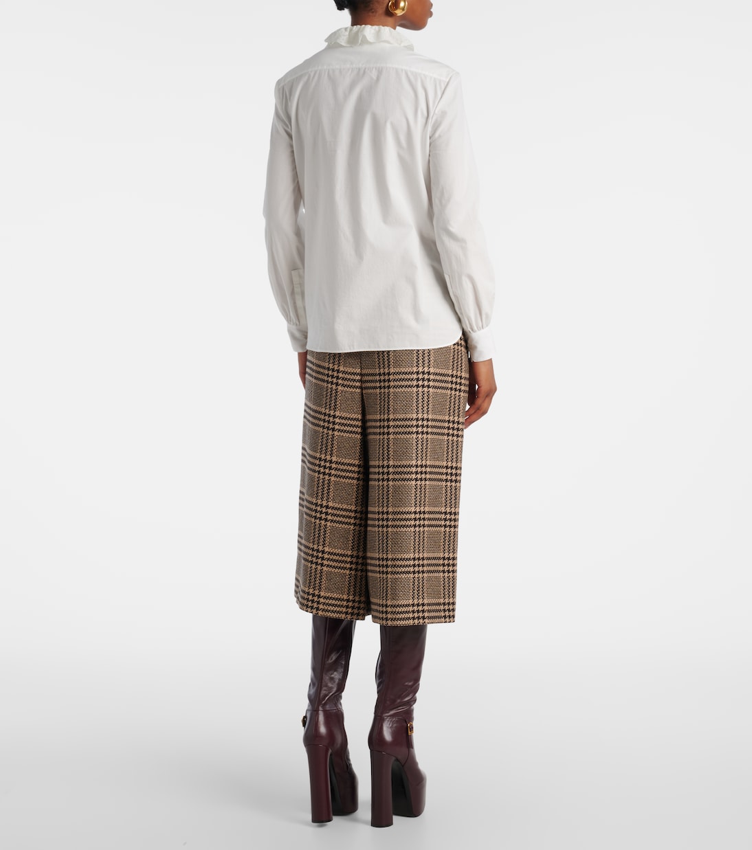 Lace-trimmed cotton poplin blouse | Saint Laurent