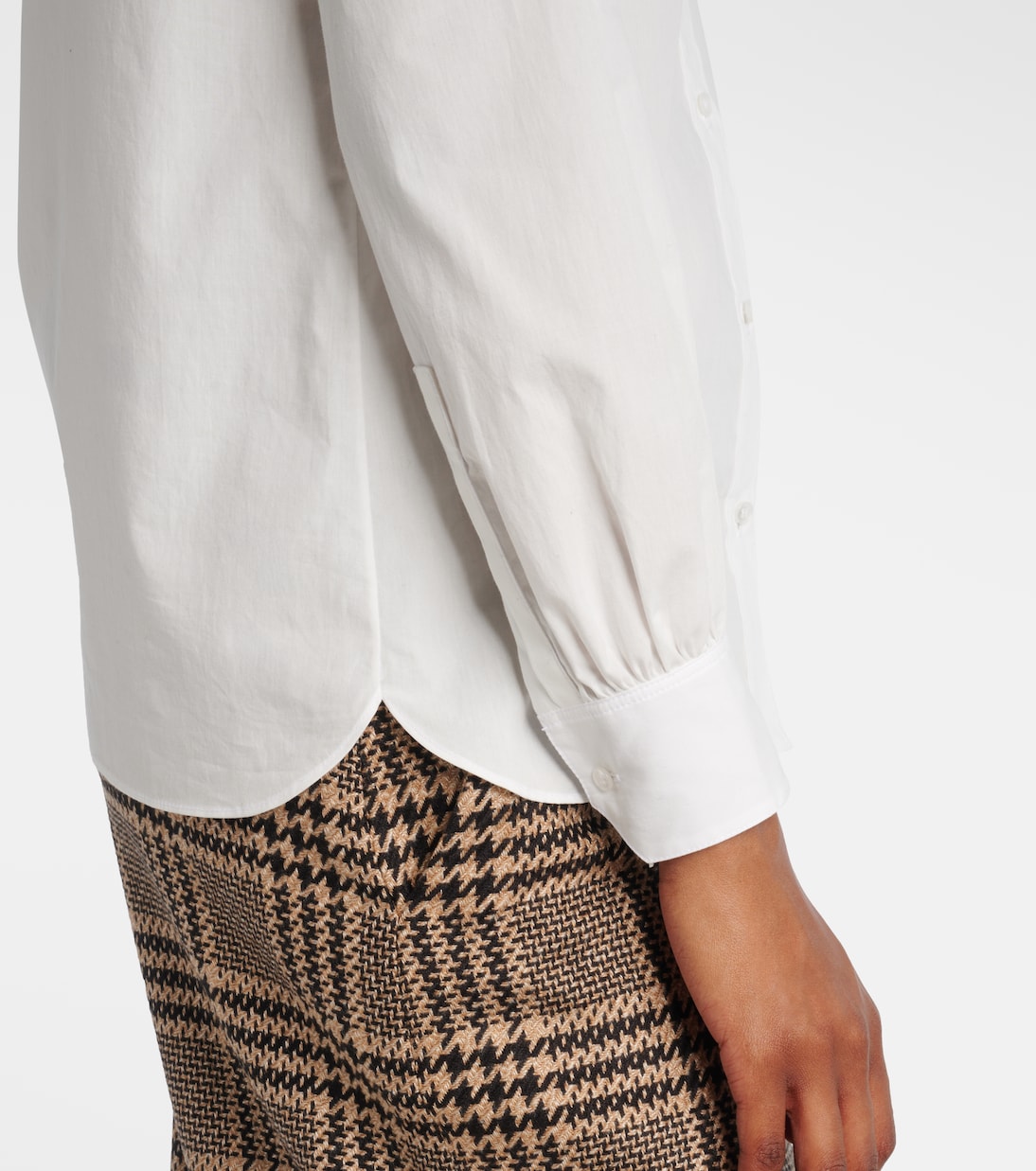 Lace-trimmed cotton poplin blouse | Saint Laurent