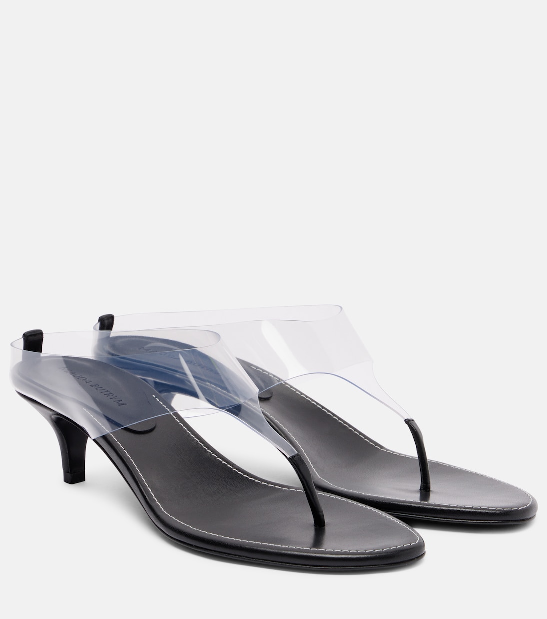 45 leather-trimmed thong sandals | Magda Butrym