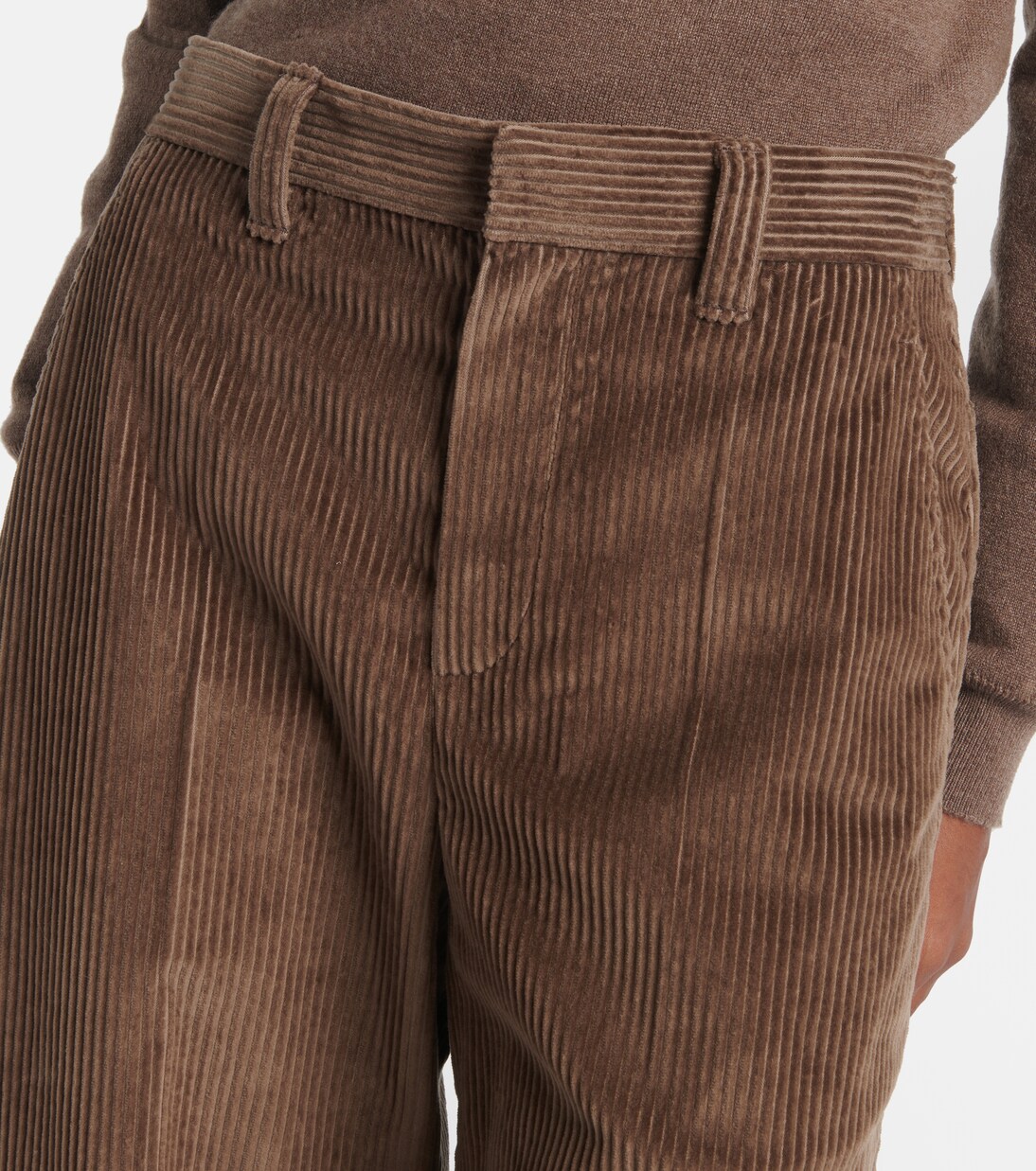 Monili cotton corduroy wide-leg pants | Brunello Cucinelli
