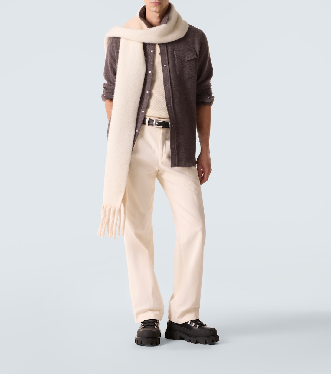 Cashmere shirt with amethyst | God's True Cashmere