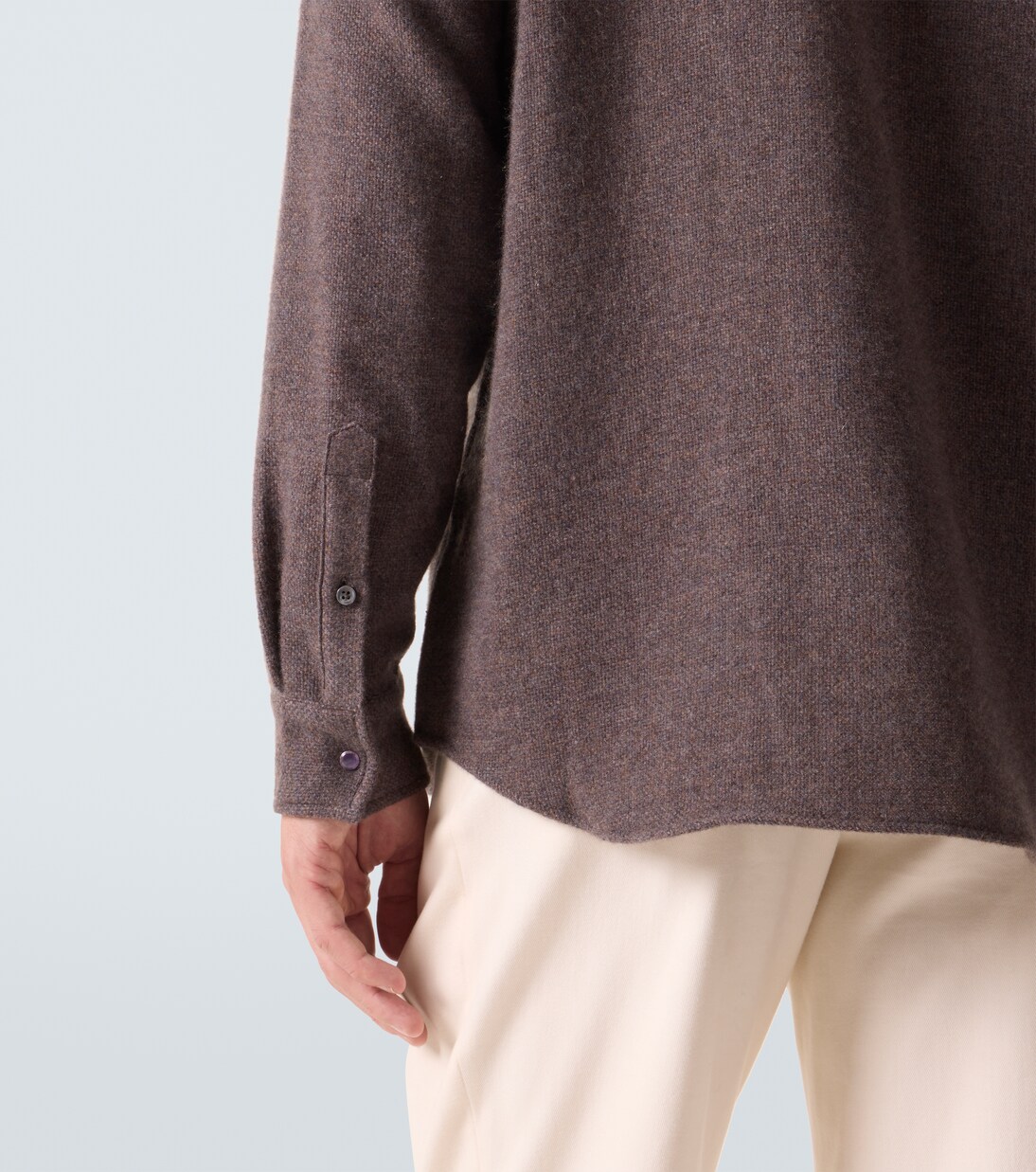 Cashmere shirt with amethyst | God's True Cashmere