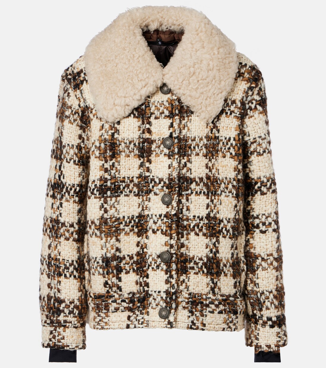 Camlez shearling-trimmed wool down jacket | Moncler Grenoble
