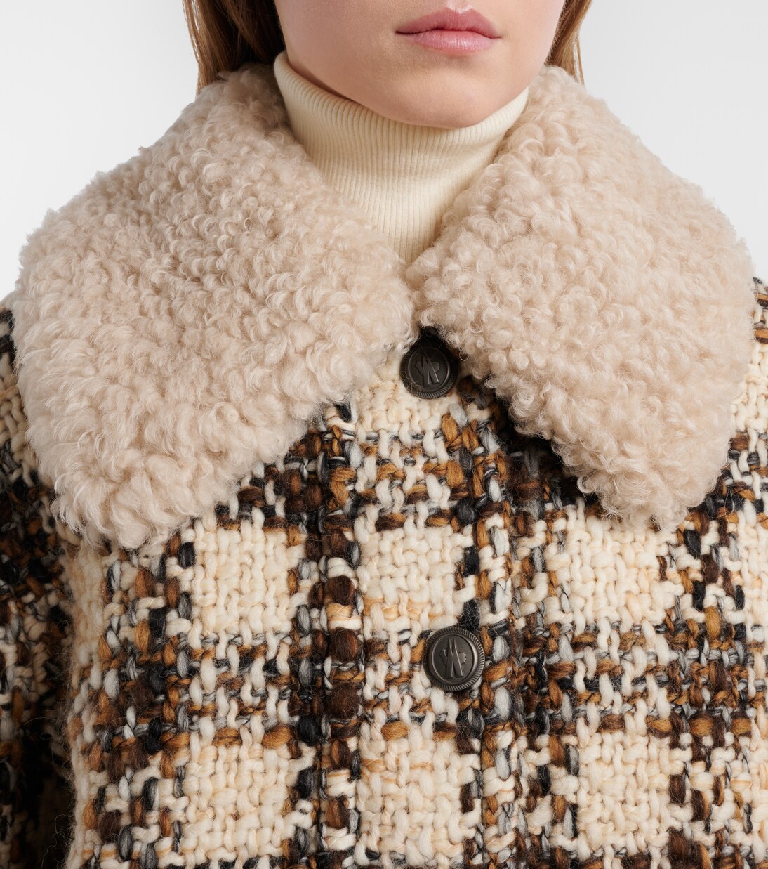 Camlez shearling-trimmed wool down jacket | Moncler Grenoble