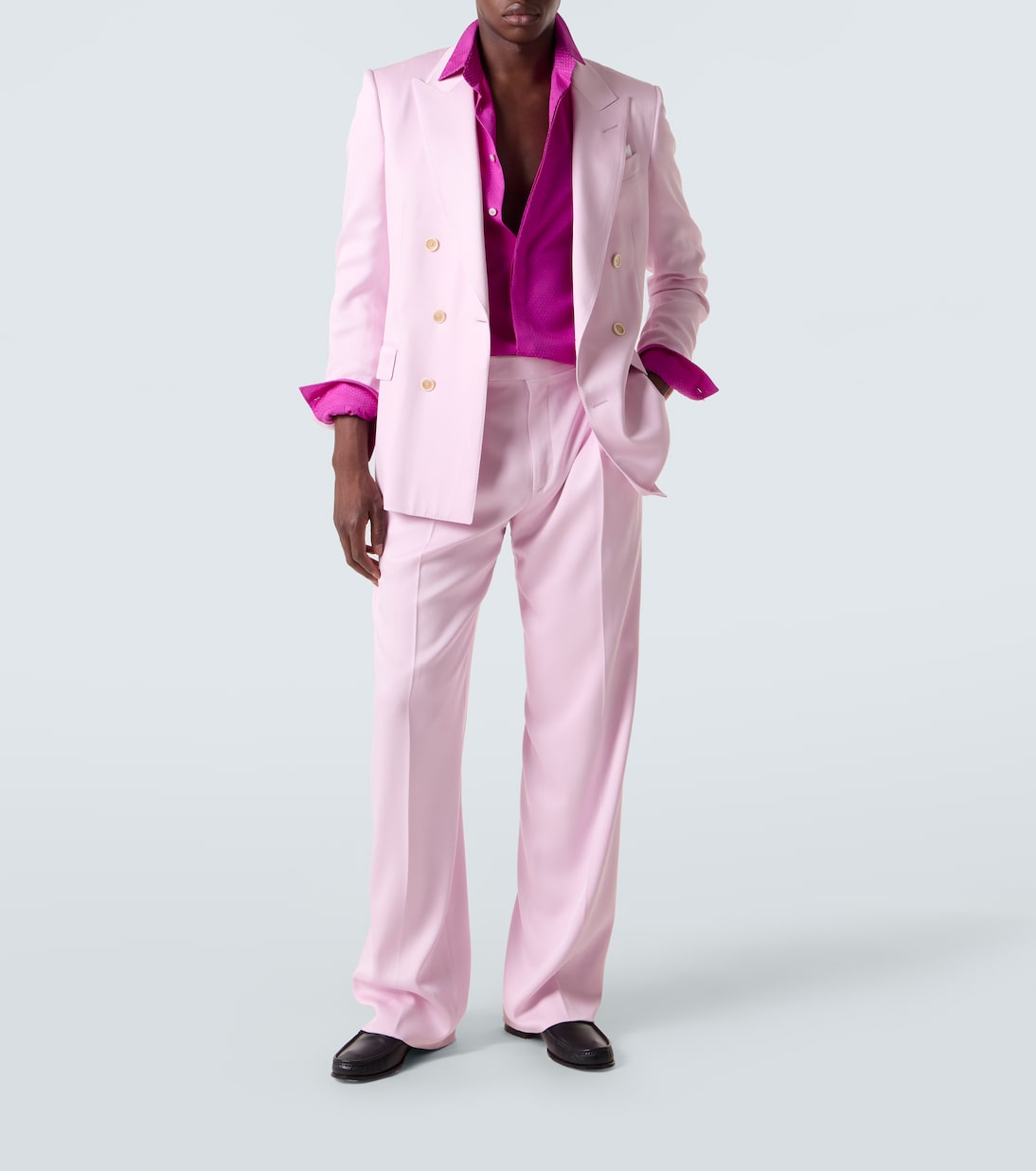 Pantalones de traje de gabardina de seda | Tom Ford