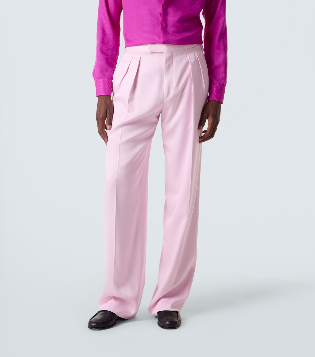 Pantalones de traje de gabardina de seda | Tom Ford