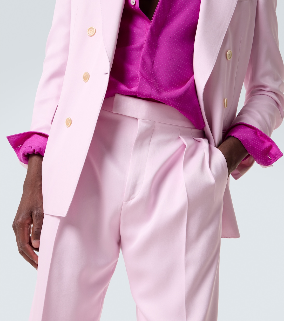 Pantalones de traje de gabardina de seda | Tom Ford