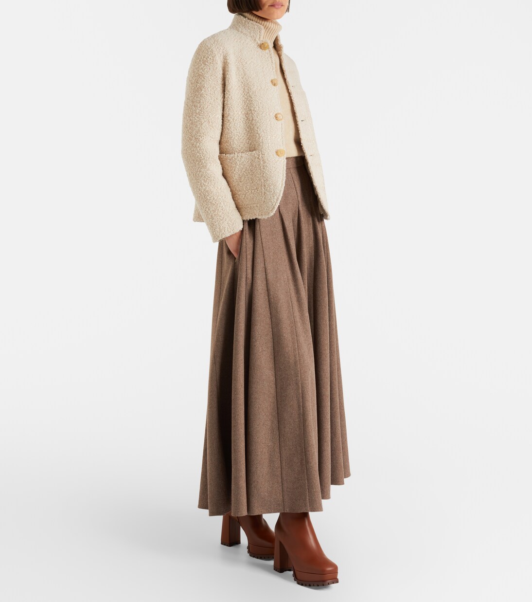 Ankle Boots 70 aus Leder mit Shearling | Gianvito Rossi