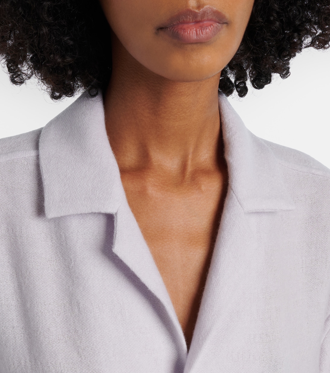 Affirmations cashmere pajama shirt with moonstone | God's True Cashmere