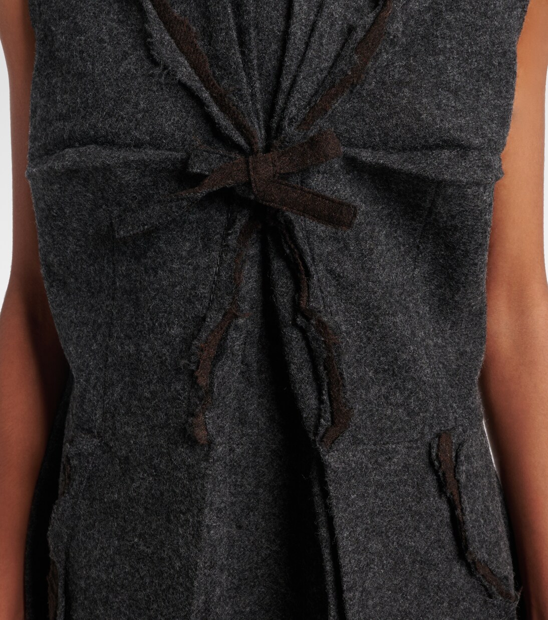 Ruffled virgin wool minidress | Prada