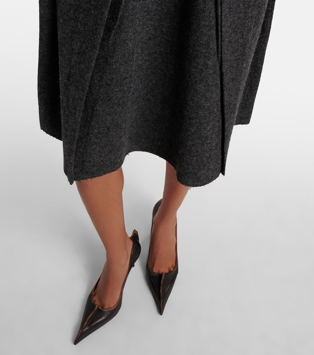 Ruffled virgin wool minidress | Prada