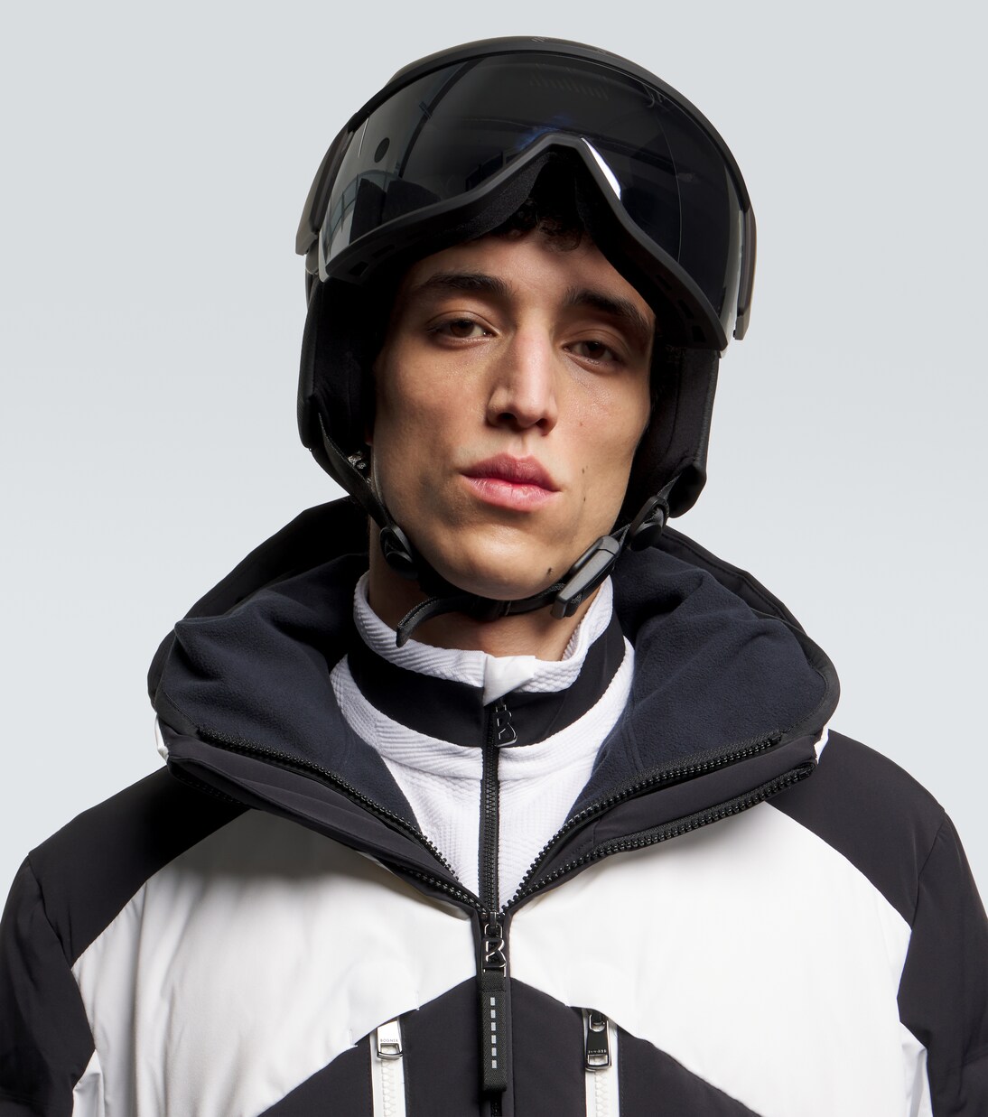 Leather-trimmed ski helmet | Bogner