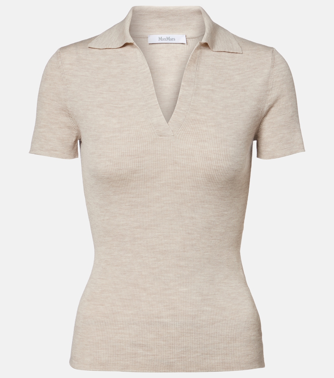 Albero ribbed-knit wool polo shirt | Max Mara
