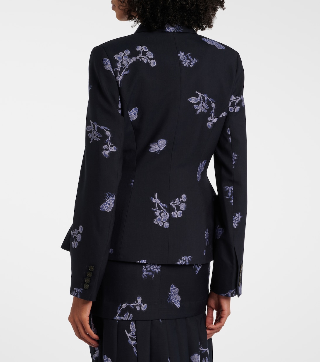 Blazer en jacquard de laine et coton | Erdem